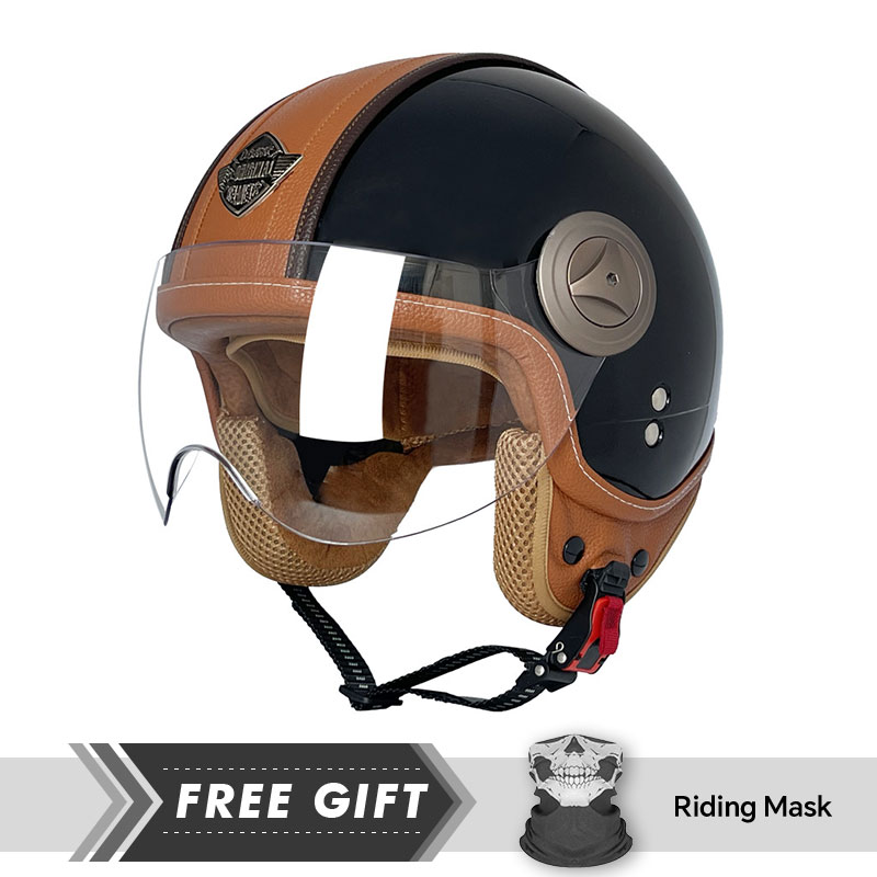 Motorcycle Gear In Store - Retro Classic Motorcycle Open Face Helmets