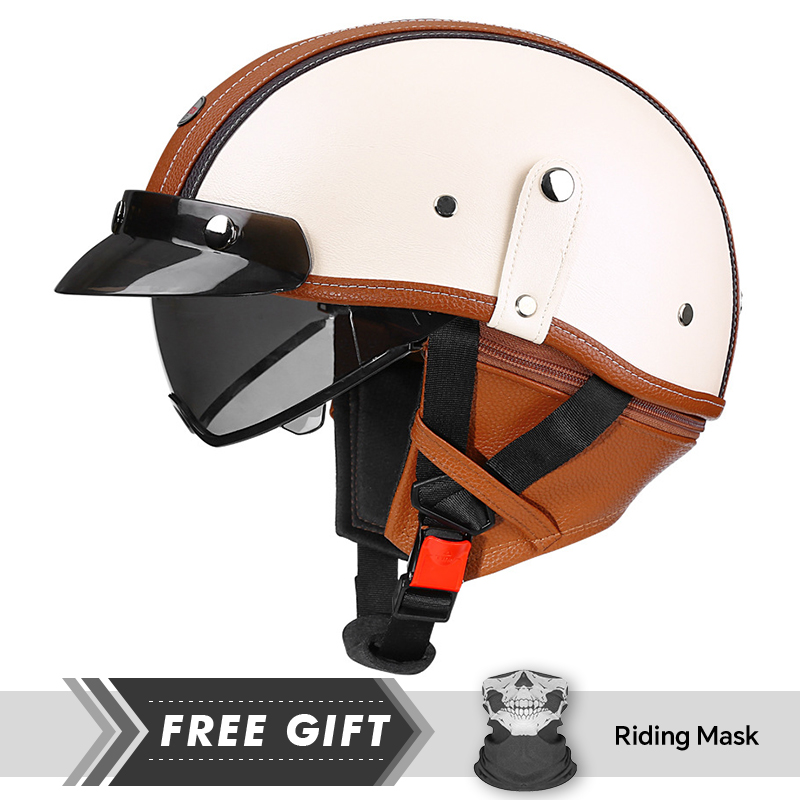 Men's Retro Motorcycle Half He - Motorcycle Gear In Store incelemesi ve fiyatı